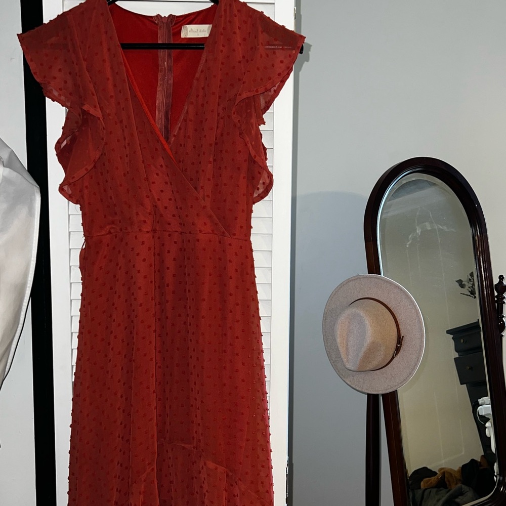 Altar’d State High Low Maxi Dress, Size Small, Terracotta color.